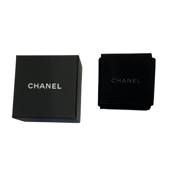 113075 box Chanel Costume Golden Crystal Pearly White Double C Studs