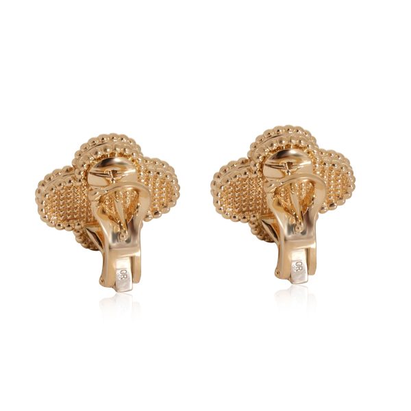 113124 bv Van Cleef Arpels Vintage Alhambra Earrings in 18k Yellow Gold