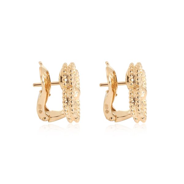 113124 sv Van Cleef Arpels Vintage Alhambra Earrings in 18k Yellow Gold