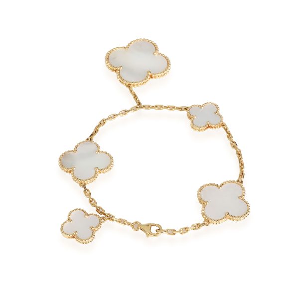 113137 bv cd8d583f 6f17 4f62 a369 cc652583b466 Van Cleef Arpels Magic Alhambra 5 Station Mother Of Pearl Bracelet