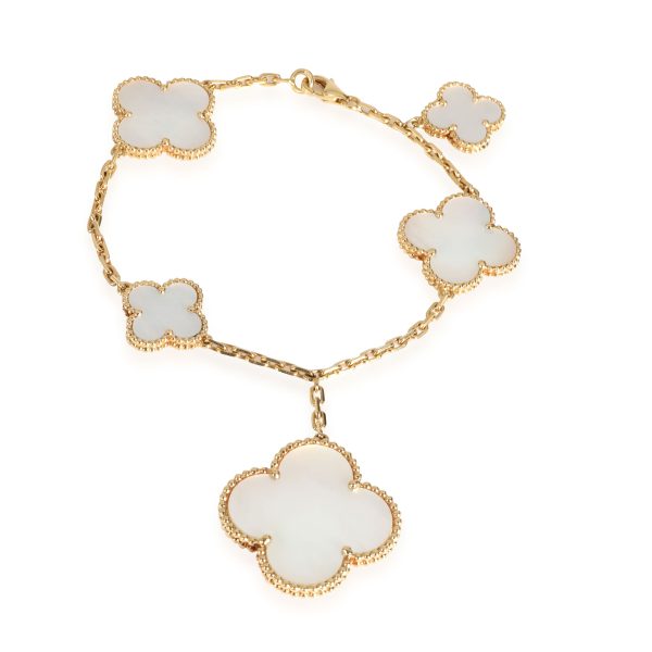 Van Cleef Arpels Magic Alhambra 5 Station Mother Of Pearl Bracelet Van Cleef Arpels Magic Alhambra 5 Station Mother Of Pearl Bracelet