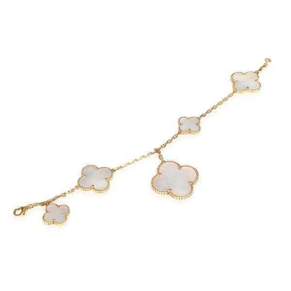 113137 pv 51ed8cd2 8c0e 4f5f ada0 76647389acdb Van Cleef Arpels Magic Alhambra 5 Station Mother Of Pearl Bracelet