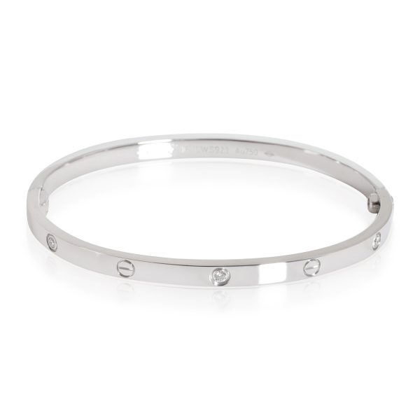 Cartier Love Bracelet with Diamonds in 18k White Gold 015 CTW Cartier Love Bracelet with Diamonds in 18k White Gold 015 CTW