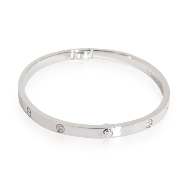 113147 sv 733866a0 28c1 4f6a bb67 28196b670e82 Cartier Love Bracelet with Diamonds in 18k White Gold 015 CTW