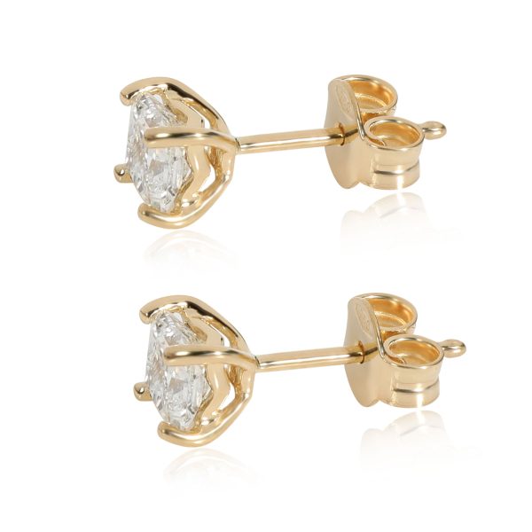 113203 sv 22c2b0ed 8b31 404e bd52 be9fdee69c1d Princess Cut Diamond Stud Earring in 18k Yellow Gold J K SI1 SI2 09 CTW