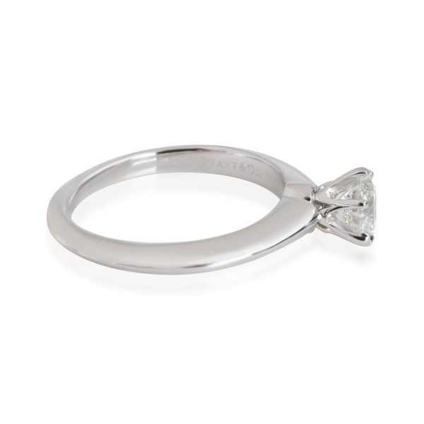 Platinum Solitaire Ring Tiffany Co Diamond Engagement Ring in Platinum G SI1 052 CTW