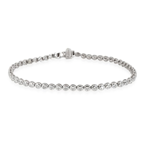 Bezel Set Diamond Bracelet in 14K White Gold 101 CTW Bezel Set Diamond Bracelet in 14K White Gold 101 CTW