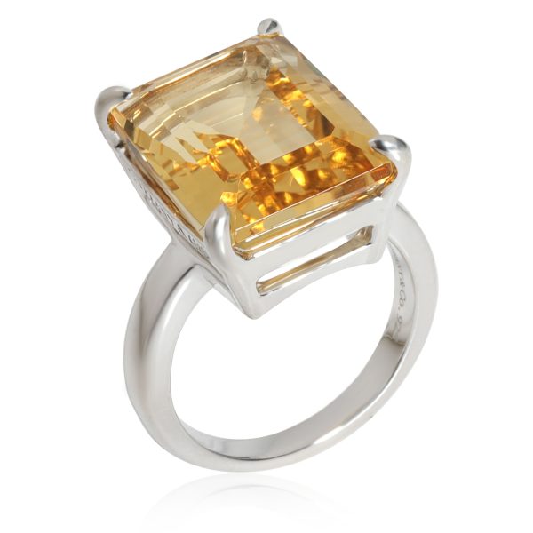 113287 pv Tiffany Co Sparkler Citrine Gemstone Ring in Sterling Silver