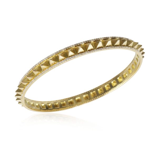 113324 av 8a252b54 017c 4263 9343 8826e8c7e7f2 Diamonds Surya Spiked Bangle in 18K Yellow Gold 259 ctw