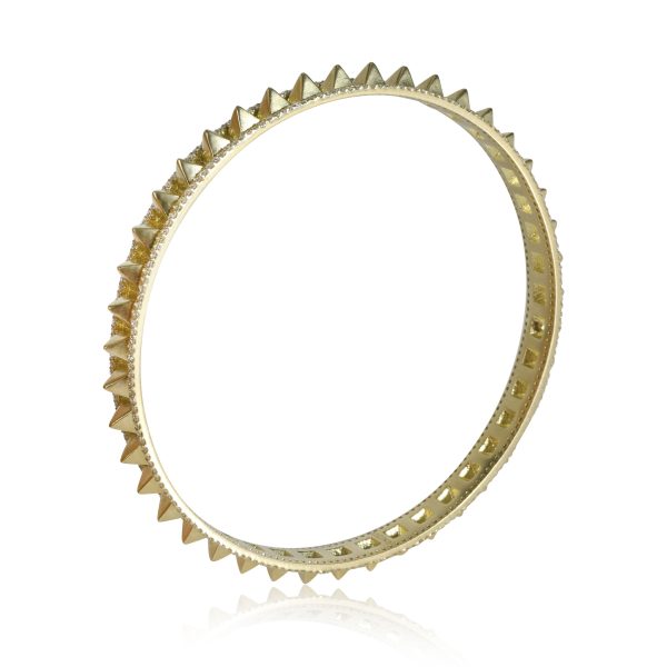 113324 pv 4de4f8a5 f97a 4261 8811 6bb3a79dd62c Diamonds Surya Spiked Bangle in 18K Yellow Gold 259 ctw