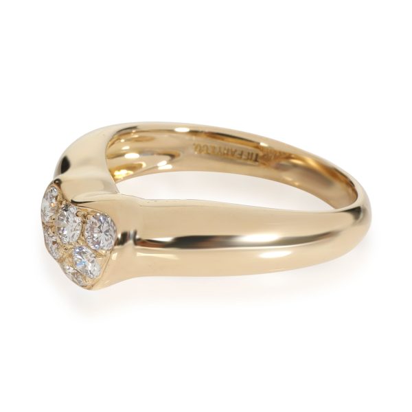 Yellow Gold Fashion Ring Tiffany Co Diamond Heart Ring in 18k Yellow Gold 022 CTW