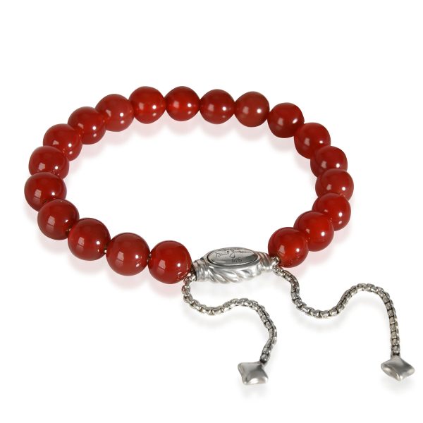 113372 bv David Yurman Carnelian Spiritual Beads Bracelet in Sterling Silver