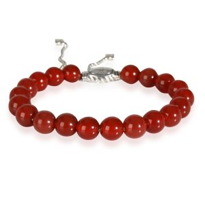 David Yurman Carnelian Spiritual Beads Bracelet in Sterling Silver Louis Vuitton Lead PM Vernis Handbag Bronze