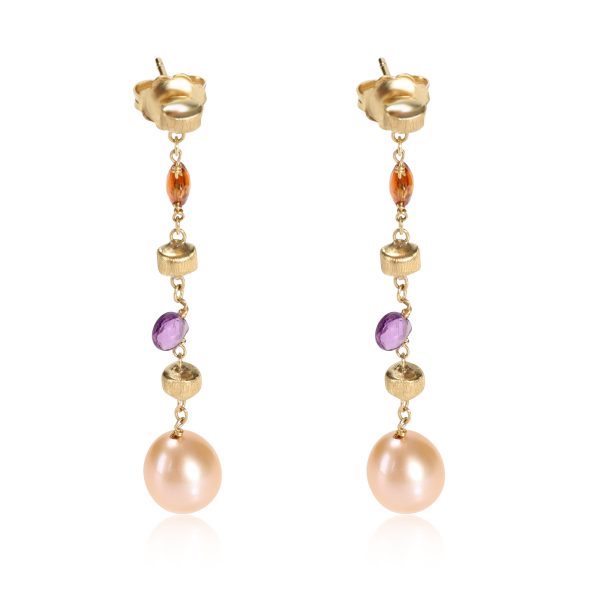 Marco Bicego Pearl Gemstone Drop Earring in 18k Yellow Gold Marco Bicego Pearl Gemstone Drop Earring in 18k Yellow Gold