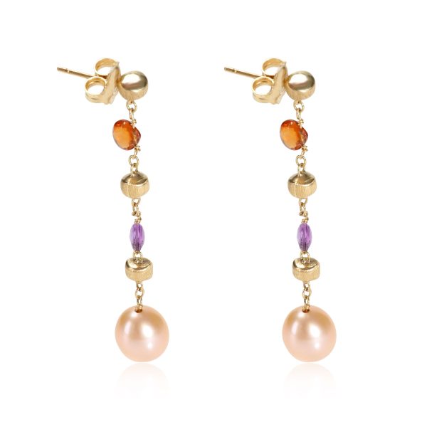 113405 sv 4151f86c 0fa1 4a03 8a9f 4983bef44037 Marco Bicego Pearl Gemstone Drop Earring in 18k Yellow Gold