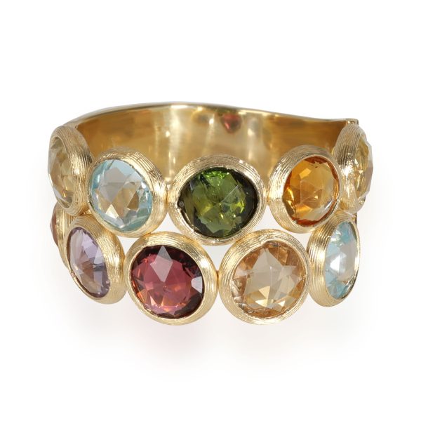 Marco Bicego Marco Bicego Jaipur Color Collection Two Row Gemstone Ring in 18Kt Yellow Gold