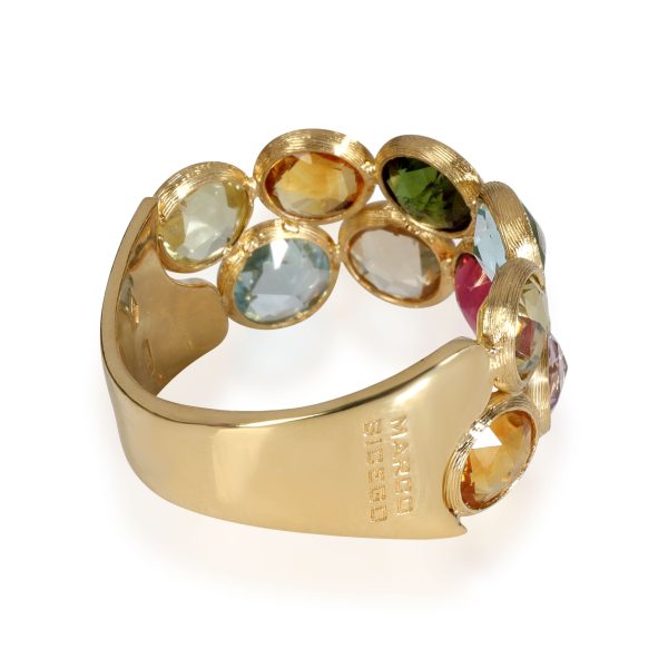 Yellow Gold Gemstone Ring Marco Bicego Jaipur Color Collection Two Row Gemstone Ring in 18Kt Yellow Gold