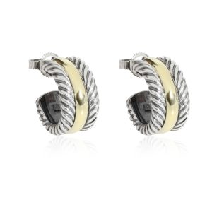 David Yurman Cable Classics Hoop Earring in 14K Yellow GoldSterling Silver Prada Key Case Leather Beige