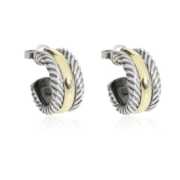 David Yurman Cable Classics Hoop Earring in 14K Yellow GoldSterling Silver David Yurman Cable Classics Hoop Earring in 14K Yellow GoldSterling Silver