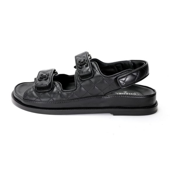 Chanel Leather Velcro Sandal 40 EUR Chanel Leather Velcro Sandal 40 EUR