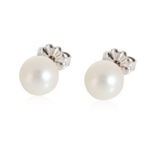 Tiffany Co Ziegfeld Pearl Earrings in Sterling Silver Cart