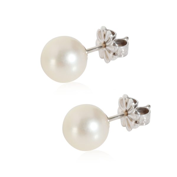 113456 sv Tiffany Co Ziegfeld Pearl Earrings in Sterling Silver