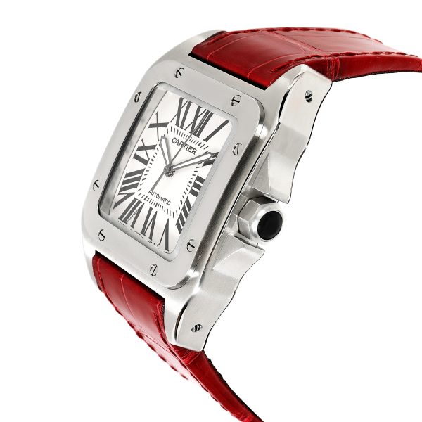 113459 lv Cartier Santos 100 W20073X8 Mens Watch in Stainless Steel