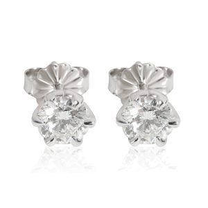 6 Prong Diamond Stud Earring in Platinum 103 CTW Cart