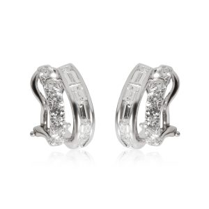 Chantecler Diamond Earrings in 18kt White Gold 100 CTW Gucci Gg Embossed Round Zipper Long Wallet Black