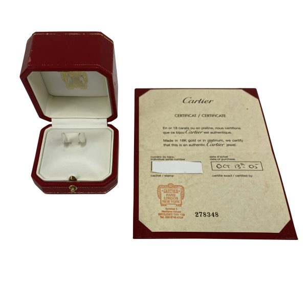 113493 box Cartier Tank Mens Ring in 18kt White Gold