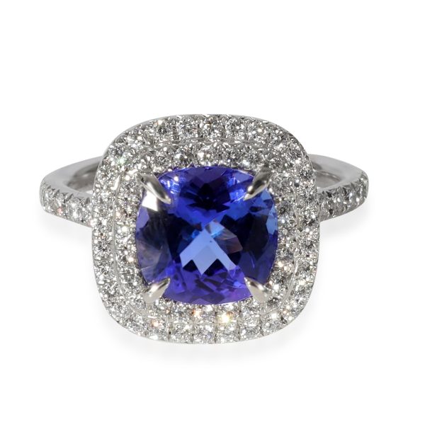 Tiffany Co Soleste Tanzanite Diamond Ring in Platinum 049 CTW Tiffany Co Soleste Tanzanite Diamond Ring in Platinum 049 CTW