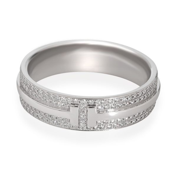 Tiffany Co T Diamond Band in 18kt White Gold 057 CTW Tiffany Co T Diamond Band in 18kt White Gold 057 CTW