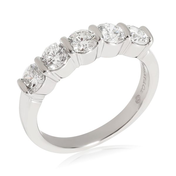 Tiffany Co Diamond 5 Stone Wedding Band in Platinum 105 CTW Tiffany Co Diamond 5 Stone Wedding Band in Platinum 105 CTW