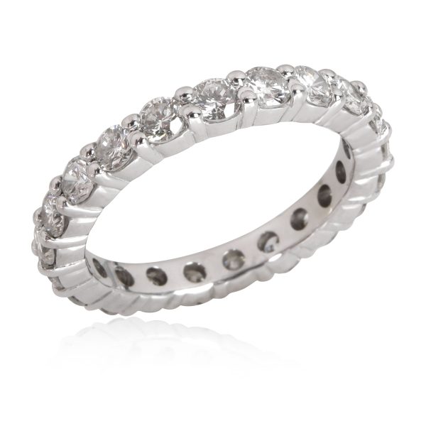 Rings Round Cut Diamond Eternity Band in 14K White Gold 170 CTW