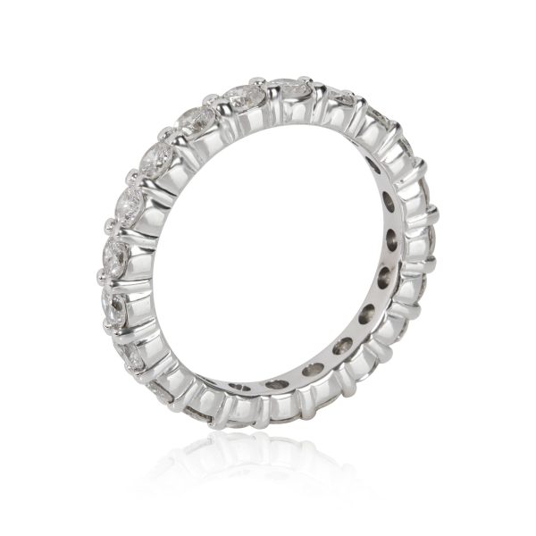 White Gold Band Round Cut Diamond Eternity Band in 14K White Gold 170 CTW