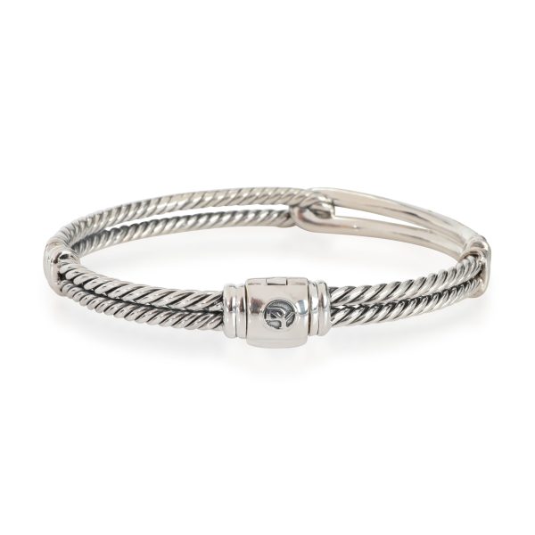 113771 clasp f5254845 223c 429b b849 f004f065cade David Yurman Labyrinth Diamond Bracelet in Sterling Silver 05 CTW