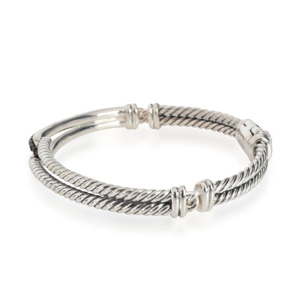 113771 pv 4e8793de fabc 4f68 86d2 30a22f064644 David Yurman Labyrinth Diamond Bracelet in Sterling Silver 05 CTW