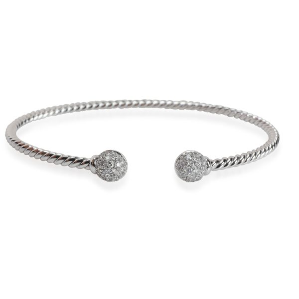 David Yurman Petite Solari Diamond Cuff in 18K White Gold 035 CTW David Yurman Petite Solari Diamond Cuff in 18K White Gold 035 CTW