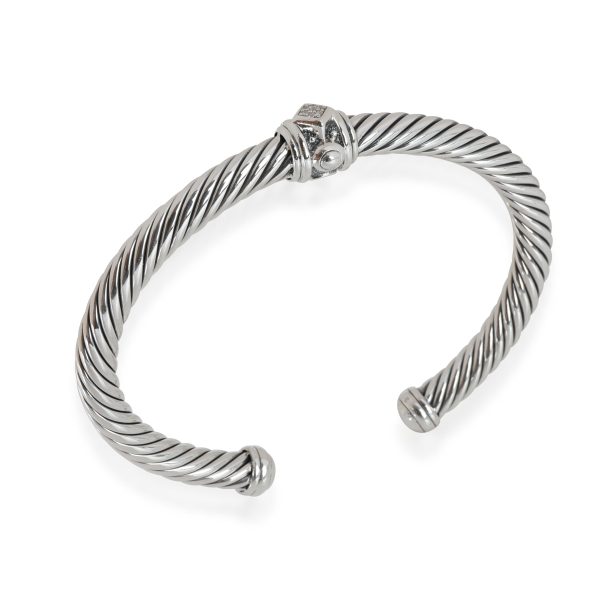 113775 bv David Yurman Renaissance Diamond Cuff in 925 Sterling Silver 001 CTW