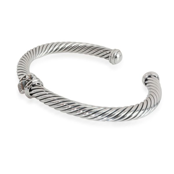 113775 sv David Yurman Renaissance Diamond Cuff in 925 Sterling Silver 001 CTW