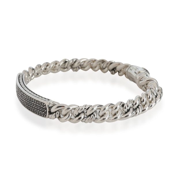 113786 sv f3254468 5245 4ba4 a820 ef9a18507d26 David Yurman Diamond Petite Pave ID Bracelet in Sterling Silver 06 CTW