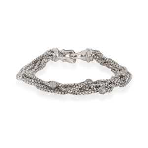 David Yurman Diamond 8 Chain Bracelet in Sterling Silver 049 CTW Chanel New Travel Line Shoulder Bag Nylon Black