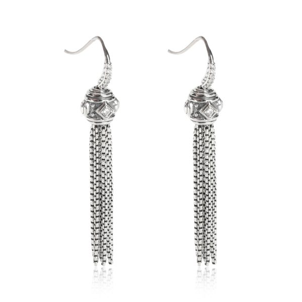 David Yurman Renaissance Diamond Earrings in Sterling Silver 01 CTW David Yurman Renaissance Diamond Earrings in Sterling Silver 01 CTW