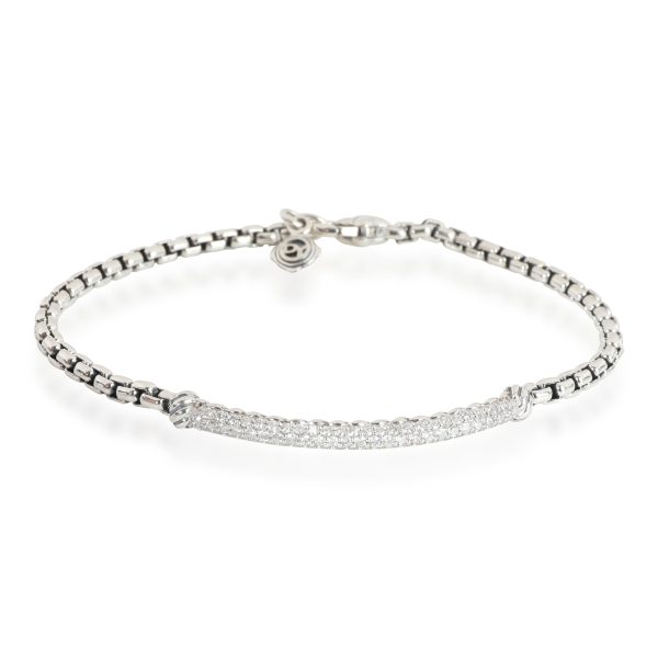 David Yurman Diamond Petite Pave Metro Bracelet in Sterling Silver 035 CTW David Yurman Diamond Petite Pave Metro Bracelet in Sterling Silver 035 CTW