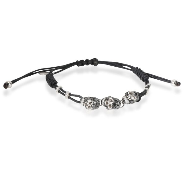 Pippo Perez Black White Diamond Skull Bracelet in 18kt White Gold 125 CTW Pippo Perez Black White Diamond Skull Bracelet in 18kt White Gold 125 CTW