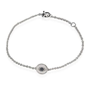 David Yurman Cable Collectibles Evil Eye Bracelet in 18K White Gold 036 CTW Fendi Leather Peekaboo Shoulder Bag Brown Gold