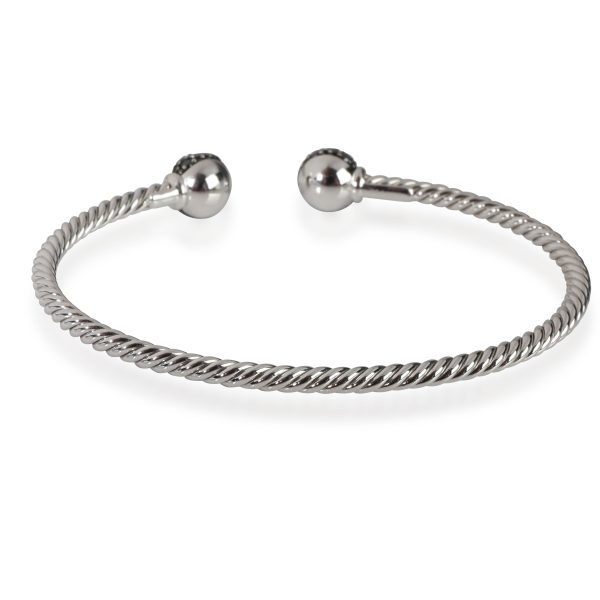 113809 pv David Yurman Solaris Diamond Cuff in 18kt White Gold 081 CTW