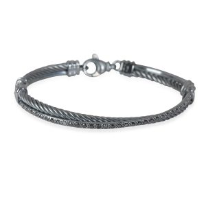 David Yurman Crossover Diamond Bracelet in Sterling Silver 043 CTW PRADA Saffiano Tri Fold Wallet Pink