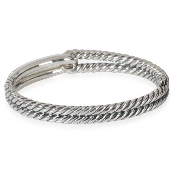 113811 clasp David Yurman Labyrinth Single Loop Diamond Bracelet in Sterling Silver 079 CTW