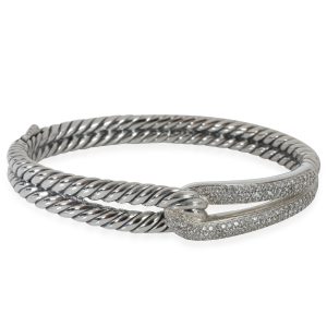 David Yurman Labyrinth Single Loop Diamond Bracelet in Sterling Silver 079 CTW Gucci Tote Bag GG Pink Brown Beige